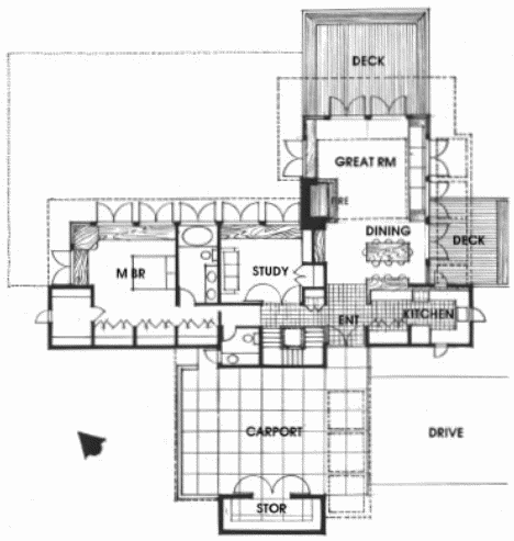 Дом Ли (Lee House), план верхнего этажа