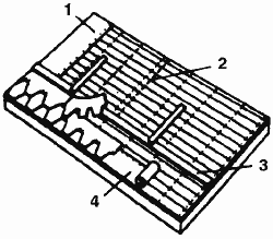 Настил кровли полосами битумной черепицы