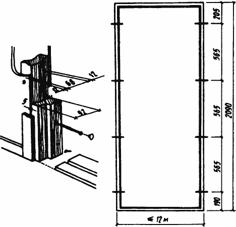 Способ крепления дверных коробок