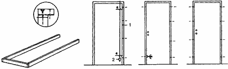 Крепление дверных блоков
