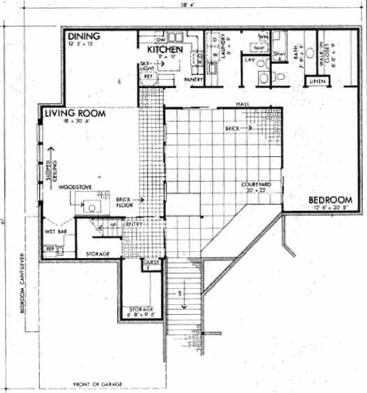 План нижнего уровня дома