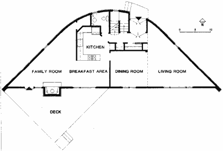 План первого этажа солнечного дома Беннета