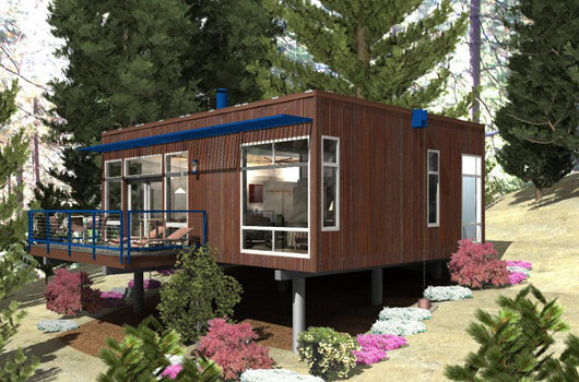 Внешний вид солнечного дома Borgen Cabin