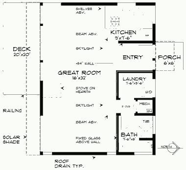 План солнечного дома Borgen Cabin