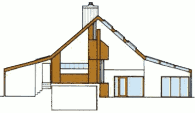 Атриумный дом Де Видо в разрезе