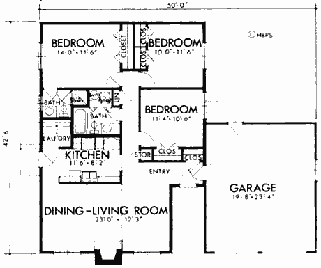 План дома с подпольным отоплением