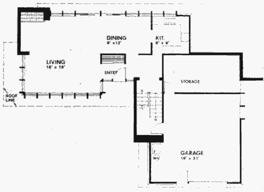 План первого уровня дома