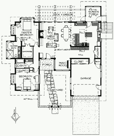 План солнечного дома Foothill Cottage