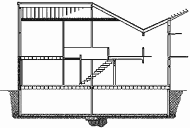 Разрез солнечного дома Gloff Residence