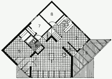 План первого этажа солнечного дома Холла