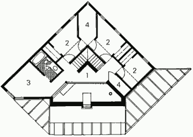 План второго этажа солнечного дома Холла