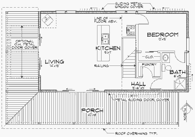 План первого уровня солнечного дома High Sierra Cabin