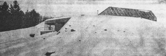 Внешний вид заглублённого экологического солнечного дома Jones House