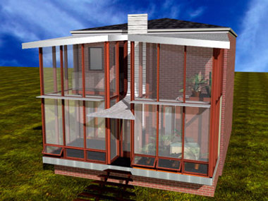 Внешний вид солнечной теплицы Junius