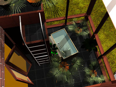 Интерьер солнечной теплицы Junius