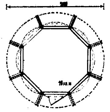 План купола в три четверти сферы
