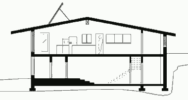 Разрез солнечного дома Kucinic Residence