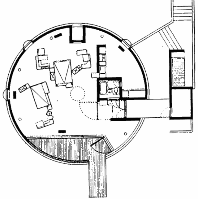Пенопластовый купольный дом Курокавы, план