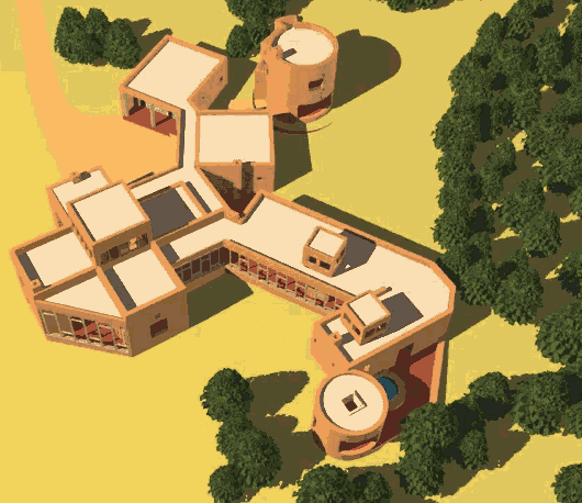 Внешний вид солнечного дома в Куэрно-Верде