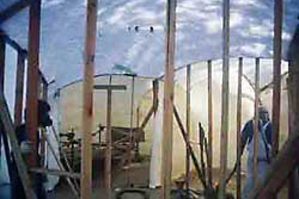 Надувная опалубка купольного дома