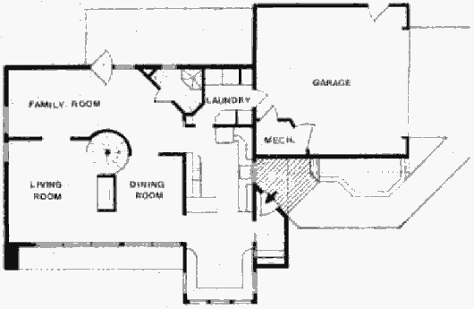 План первого этажа солнечного дома Митчелла
