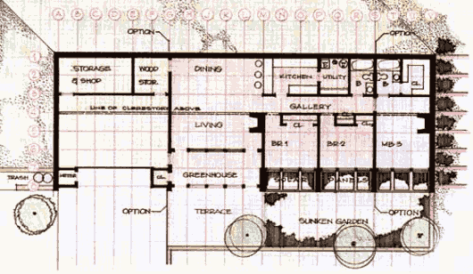 План модульного солнечного дома Вудса