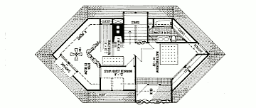План верхнего уровня пассивного солнечного дома Омега