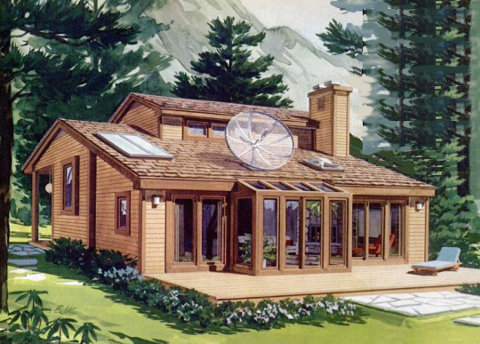 Солнечный дом Пола, вид с юго-запада