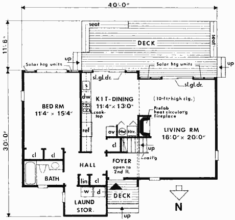 План первого этажа