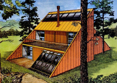 Вид солнечного дома с юго-востока