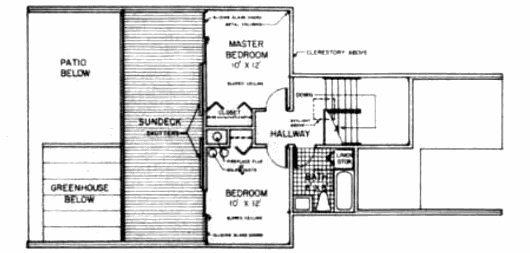 План второго этажа солнечного дома