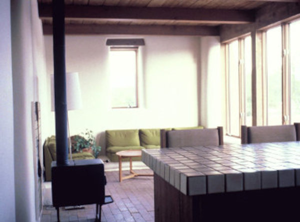 Интерьер общей комнаты солнечного дома Price House