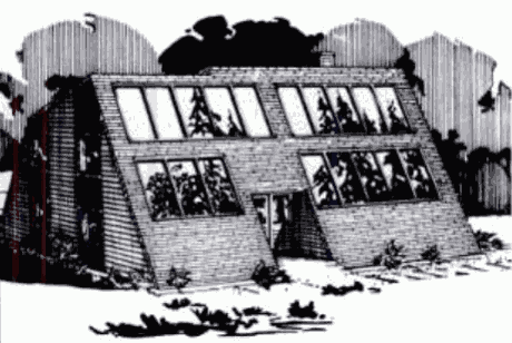 Вид солнечного дома с юго-запада