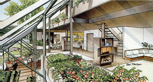 Интерьер солнечного дома Биосфера