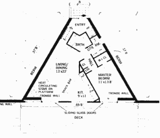 План первого этажа солнечного дома Пола