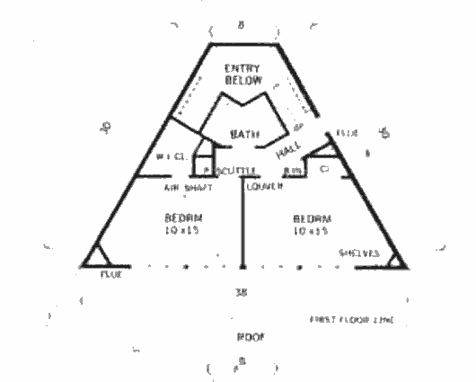 План второго этажа солнечного дома Пола