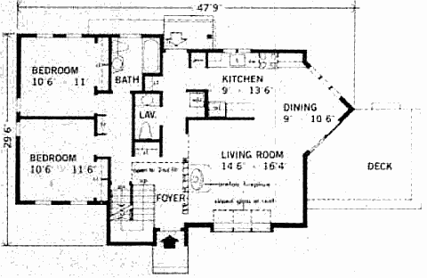 План первого этажа солнечного дома