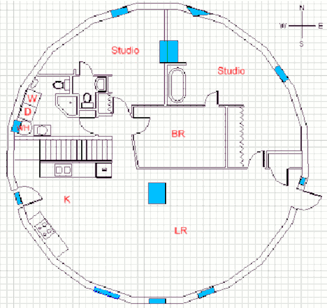 Купольный дом Стива Тиффани, план