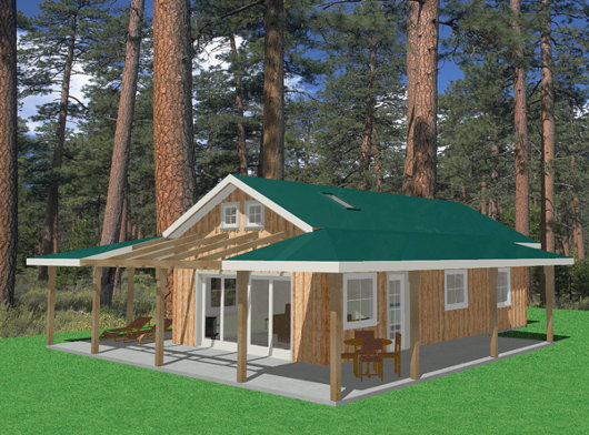 Внешний вид солнечного дома Sunset Cabin II