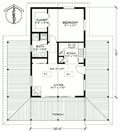 План солнечного дома Sunset Cabin II