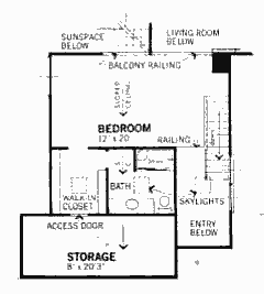 План второго этажа солнечного дома