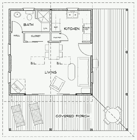 План маленького солнечного дома Ultimate Sunset Cabin