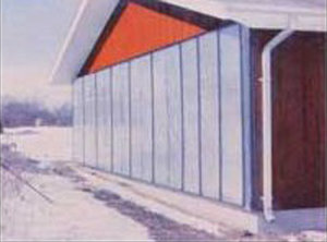 Система воздушного солнечного отопления Уотерманов, внешний вид