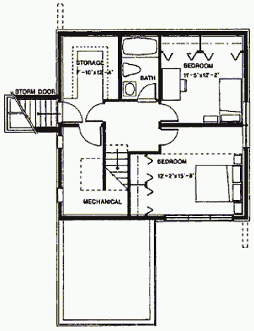 План цокольного этажа солнечного дома Уотсона