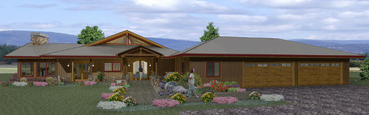 Солнечный дом Western Ranch House, северный фасад