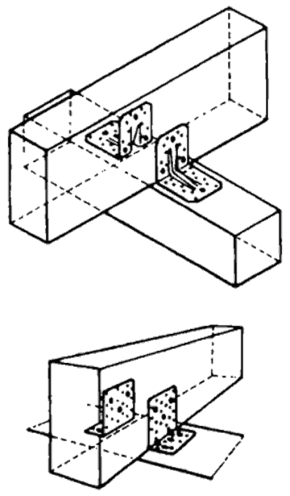 Угловые крепежные элементы для соединения балок и стропил