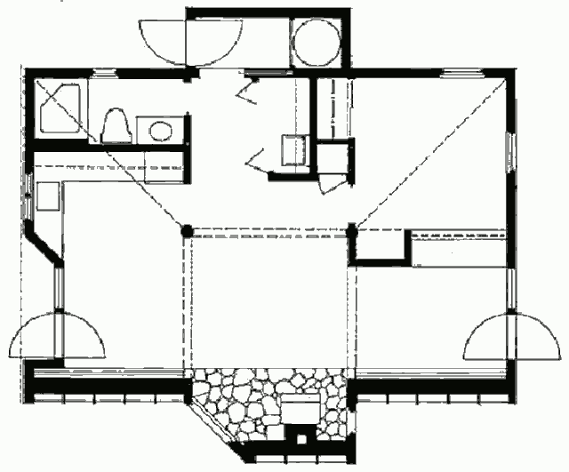 План солнечного дома Flock Off-Grid Cabin
