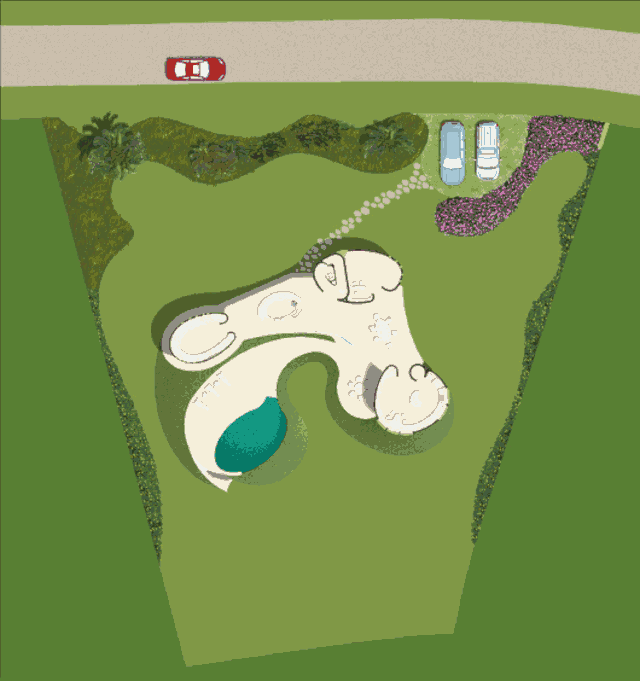 План первого этажа органического дома Амёба