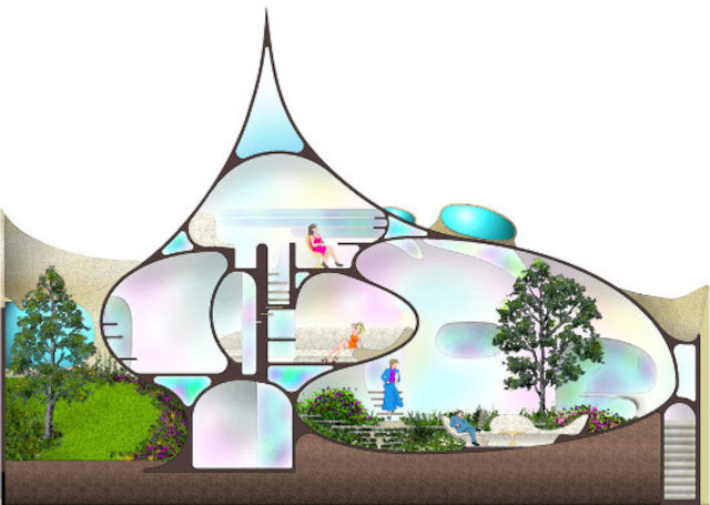 Разрез органического дома Nautilus