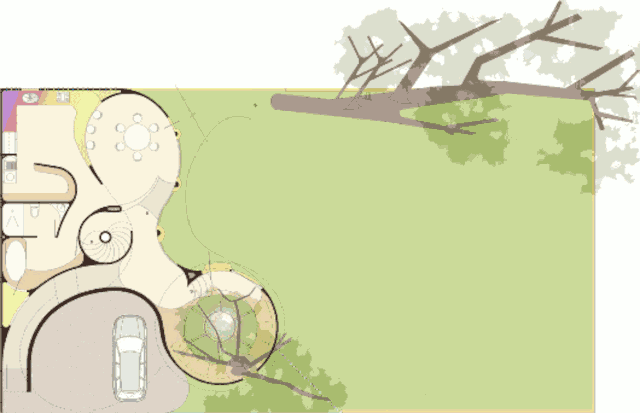 Первый этаж  органического дома Дерево, план